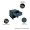 Manhattan Comfort Granville Midnight Blue 1-Drawer Nightstand, 2PK 2-NS-5004 - alternate 7